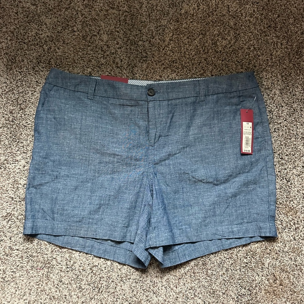 Merona Blue Bermuda Shorts Relaxed Fit-Cotton NWT